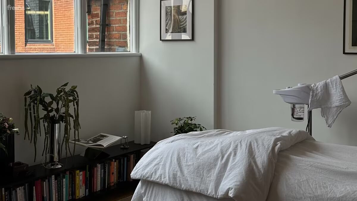 Bright, naturally lit treatment space at Skin by Emma