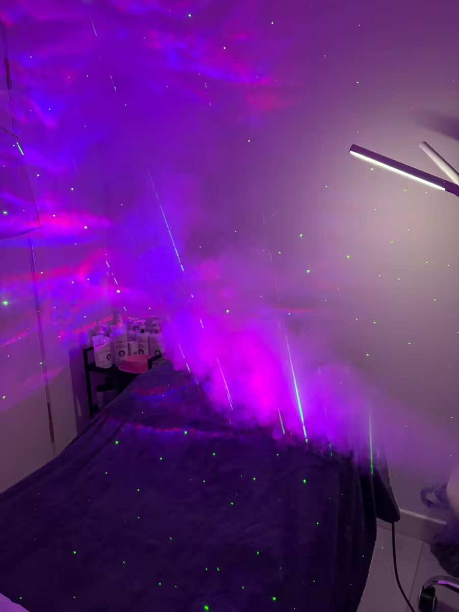 LED light therapy ambience in the Skin by Emma treatment room